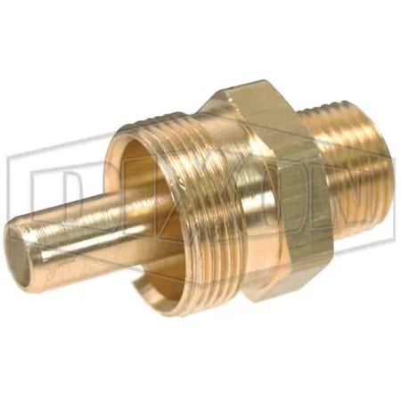 Dixon D.O.T Air Brake Male Connector, 1/2 in x 1-3/32-20 Nominal, Hose x MNPT End Style, 360 Brass Alloy,  68RB-0806B