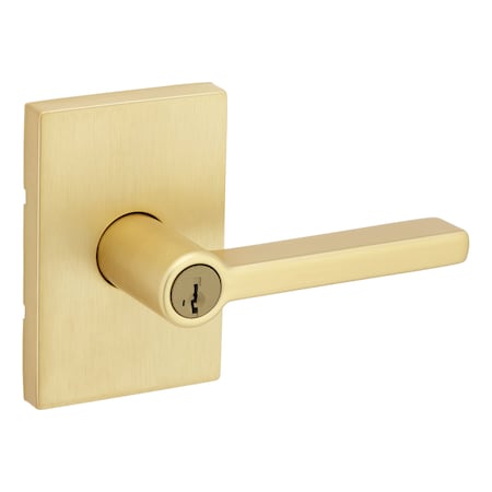 Kwikset Residential Door Levers Entry Reversible Satin Brass 740HFLRCT-4S