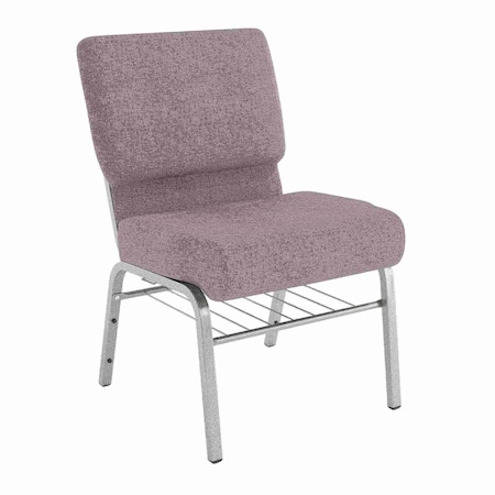 Flash Furniture Gray Fabric Church Chair, PK4 4-XU-CH0221-GY-SV-BAS-GG