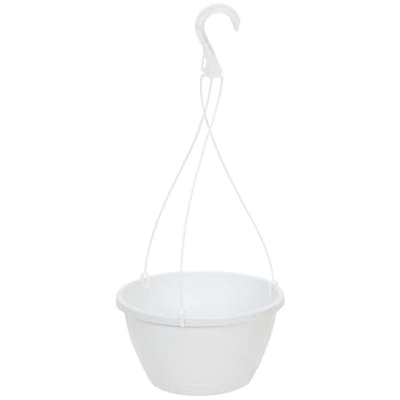 Myers 10'' Polypropylene White Hanging Plant Basket HSI10008A10
