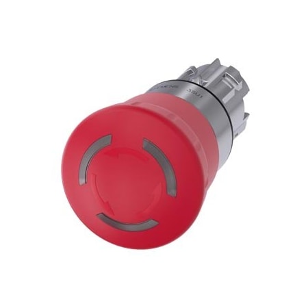 Siemens EMERGENCY STOP mushroom pushbutton, illuminable, 22 mm, round 3SU1051-1HB20-0AA0-ZY12