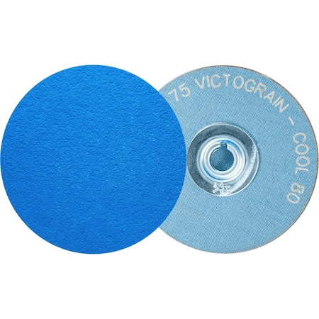 Pferd PFERD COMBIDISC Abrasive Disc, 3in Dia, Type CD, 80 Grit, VICTOGRAIN-COOL 42450