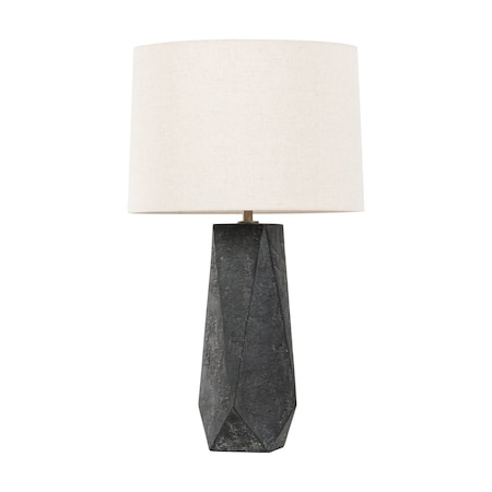 Troy Lighting Coronado 1 Light Table Lamp 17 In. Patina Brass/Ceramic Ash Black PTL1129-PBR/CHB