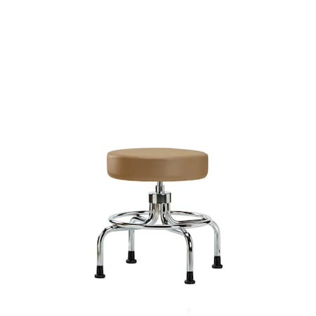 Blue Ridge Ergonomics Screw-Lift Stool, Vinyl, CR, Glides, Taupe BR-VSLMD-CR-RG-8584
