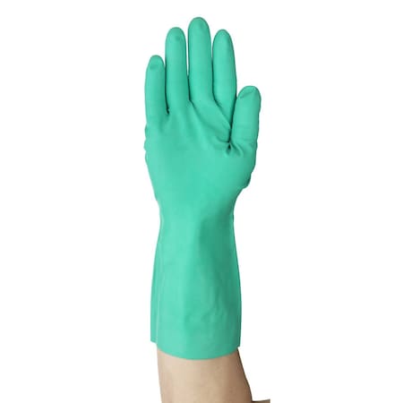 Ansell AlphaTec(R) Solvex Chemical Resistant Gloves, Nitrile, 13 in L, 11 mil, Green, 8, 1 PR 37-145