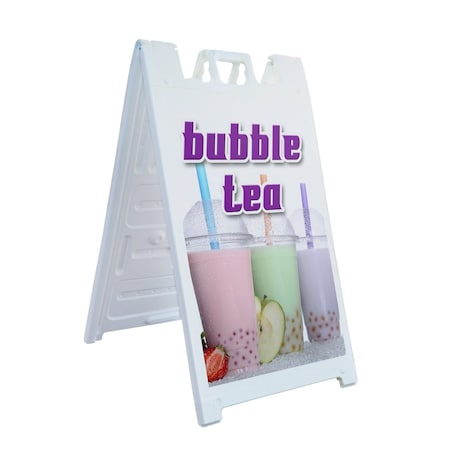 Signmission Bubble Tea, A-Frame & 2 Sign Inserts, Heavy-Duty Plastic Frame SBHD-C-2436-Bubble Tea