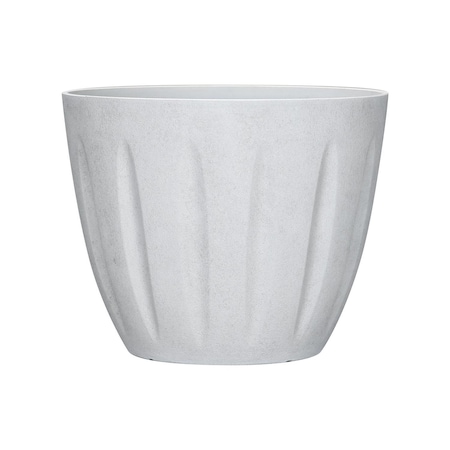 L&G 9.6 in. H X 12 in. W X 12 in. D X 12 in. D Polyresin Spritzer Planter White PVI8012TWJ