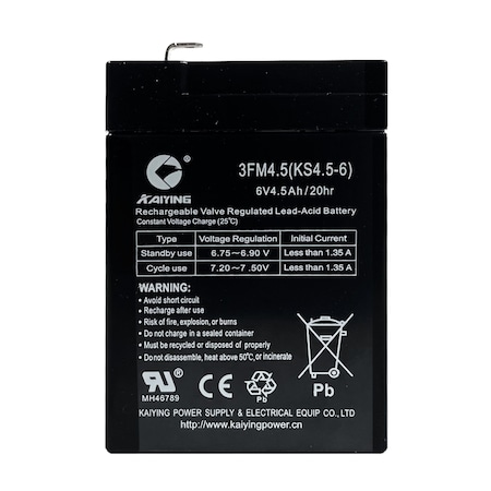 Tree 6 Volt 4.5Ah Rechargeable Sealed Lead Acid Battery, Replacement Batteries 6v 4.5Ah Lead-Acid Battery