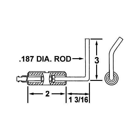 Crown Engineering Flame Rod for Q179A 90deg Bent 133448A 25226