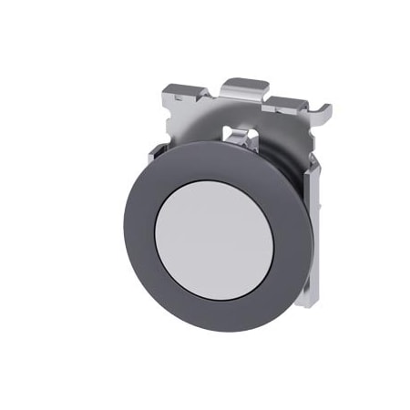 Siemens Pushbutton, 30 mm, round, Metal, matte, white, front ring 3SU1060-0JB60-0AA0-ZY12