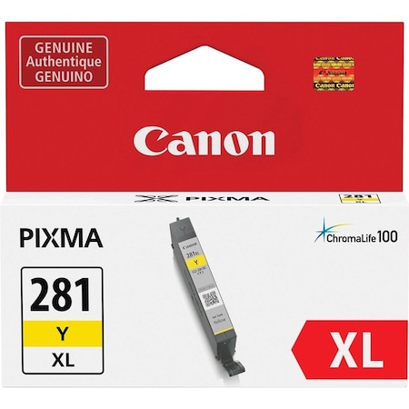 Canon CLI-281XL Original Inkjet Ink Cartridge, Yellow, Inkjet CLI281XLYW