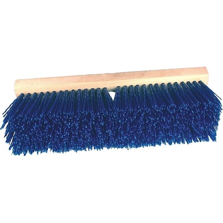 Birdwell Street Broom Head, 4-1/4 in L Trim, Polypropylene Bristle, Blue 3015-6