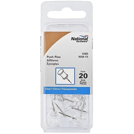 National Hardware PIN PUSH CLEAR N259-713