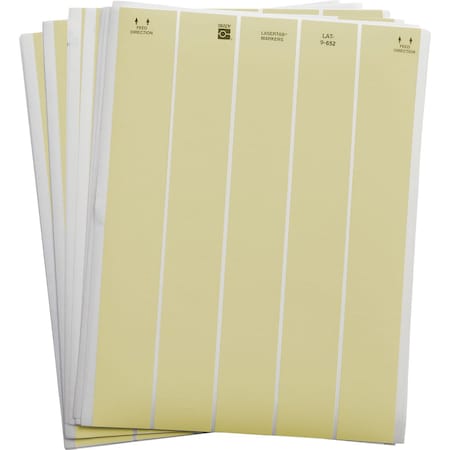 Brady LaserTab High Temp Polyimide Lbls 0.25 in H x 1.5 in W Amber 53/PK, 53PK LAT-9-652-10