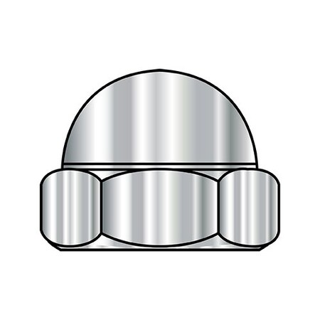 Zoro Select 5/16-18X9/16 Cap Nut Closed 18-8 Stainless Steel, 500Pk 3109NC188