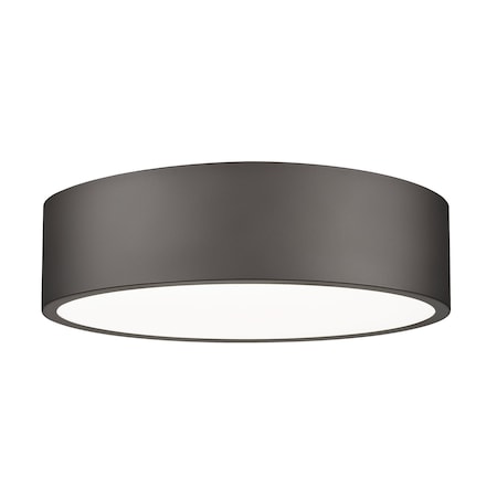 Z-Lite Coronado 1 Light Flush Mount, Bronze, 16 In W 1017F16-BRZ-LED