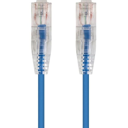 Monoprice Slim Cat6 Utp Cable, 20 ft.Blue 13553