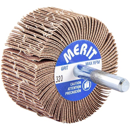 Merit Flap Wheel, 2-1/2 Dia, 1 W, Shk 1/4, 80 08834137411