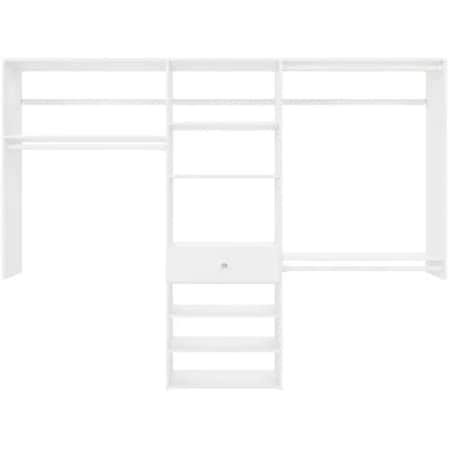 Easy Track 8-foot Perfect Fit Reach-In Closet Kit, White PH54-WH