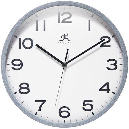 Infinity Instruments Denim Wall Clock, Blue, 12 in 20356JE-4582