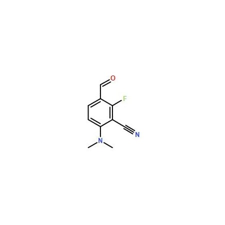 Ak Scientific 6-(Dimethylamino)-2-fluoro-3-formylbenzonitrile (250mg), CAS 148901-53-5 7422AA-250mg