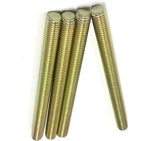 Zmg Fasteners Plus 7/16 - 20 X 6FT L FULLY THREADED STRAIGHT ROD SAE GR 8 J429 ZINC TRIVALENT YELLOW 2046001