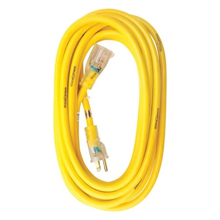 Yellow Jacket Outdoor 25 ft. L Yellow Extension Cord 12/3 SJTW 2883AC