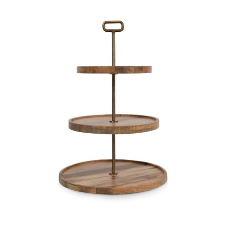 Tapas 3 Tier Serving Tray, Mango Wood