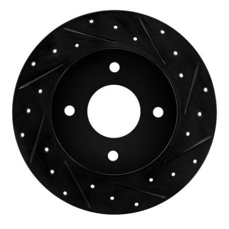 Dynamic Friction Co DFC Brake Rotor - Drilled and Slotted - Black 633-67053R