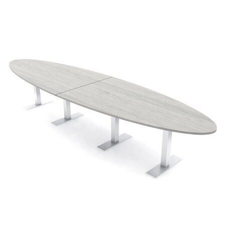 Skutchi Designs 14ft Oval Conference Table With Power | Harmony Series | 12 Person Meeting Room Table HAR-OVL-48X168-T-K458-NA