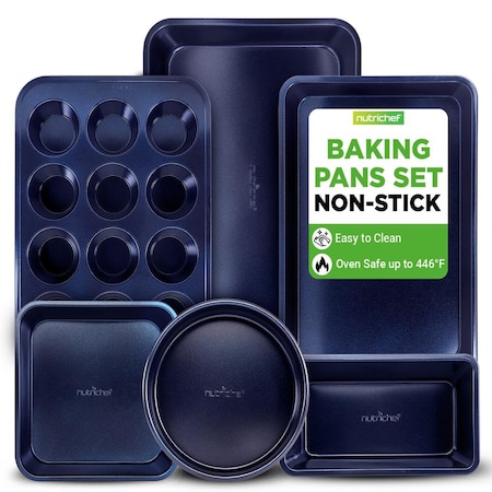 Nutrichef 6-Piece Nonstick Baking Pans NCBK6TRB