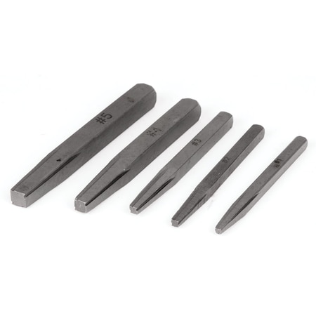 Performance Tool 5-Piece Screw Extractor Set W8605