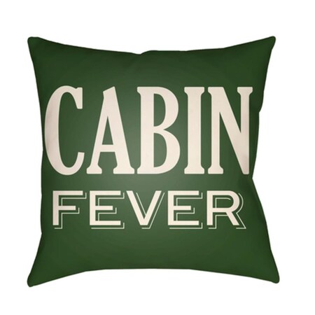 Artistic Weavers Lodge Cabin Cabin Fever Poly Filled Pillow - Dark Green & Beige - 20 x 20 in. LGCB2035-2020