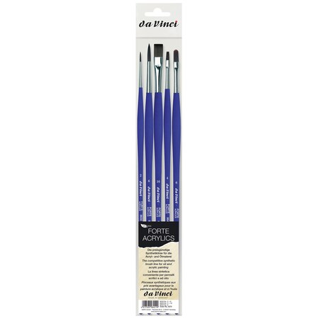 Da Vinci FORTE-Acrylics Student Brush, Synthetic, Acrylic & Oil, Assorted, 5-Piece Set VA-5273_0