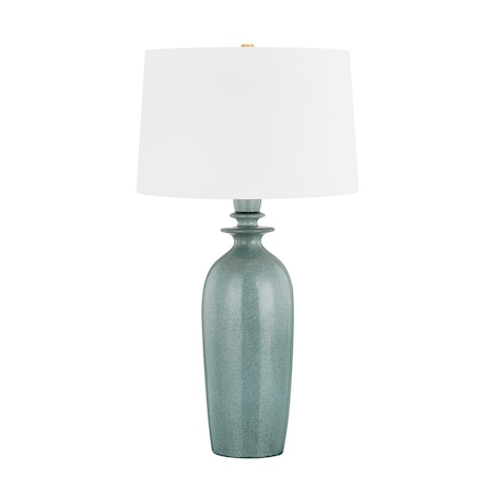 Hudson Valley Lighting Bellmawr 19 in. Table Lamp Aged Brass/Ceramic Reactive Palladian L8430-AGB/CRP