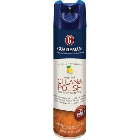 Guardsman Wood Furniture Polish, 12.5 oz, Aerosol, Lemon Fresh 460300