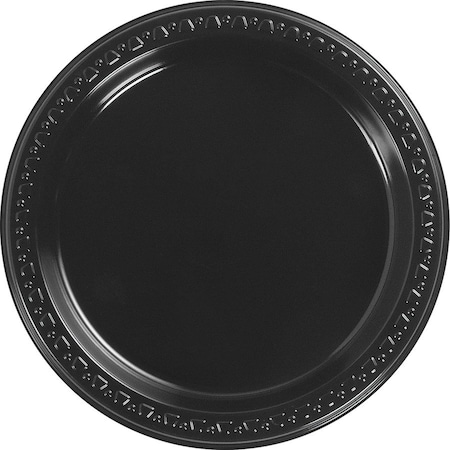 Chinet Heavyweight Plastic Plates, 9" Diamter, Black, PK500 81409