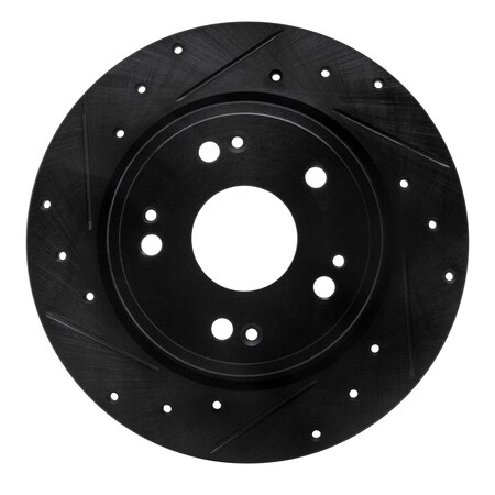 Dynamic Friction Co DFC Brake Rotor - Drilled and Slotted - Black 633-59060L