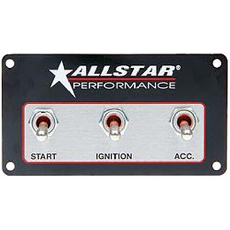 Allstar Performance 2.5 x 4.62 in. Weatherproof Switch Panel Three Switches ALL80165