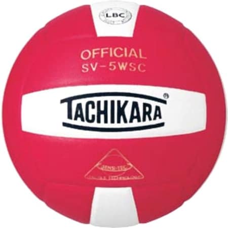 Tachikara SV5WSC.SCW Sensi-Tec Composite High Performance Volleyball - Scarlet-White SV5WSC.SCW