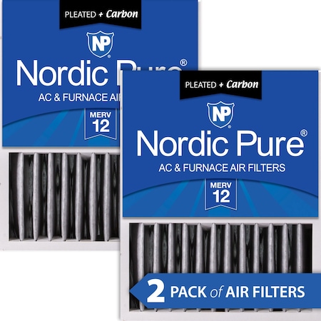 Nordic Pure 16x20x5 (4 3/8) Honeywell Replacement Air Filters MERV 12 Plus Carbon 2 Pack (16x20x5HPM12C-2)