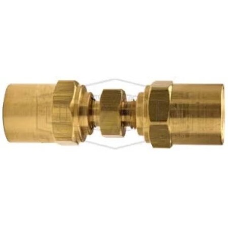 Dixon Reusable Hose Splicer, 3/8 x 11/16 in Nominal, 360 Brass Alloy, Domestic 1870611K