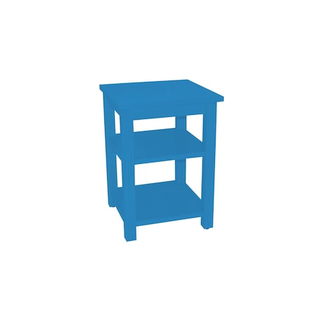 Homeroots 28" Blue Solid Wood Nightstand 548316