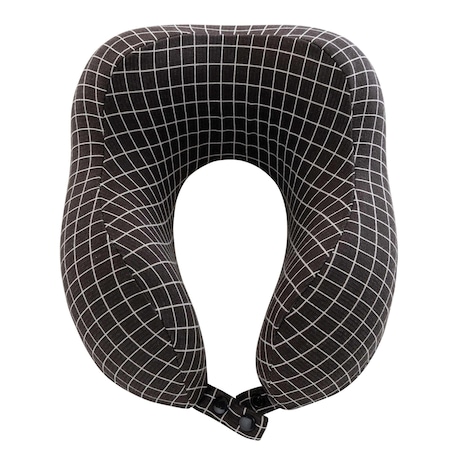 Home-Complete Travel Pillow Memory Foam Pillow with Washable Cover Neck Pillows for Sleeping, Black HT-PILLOW2-BLK