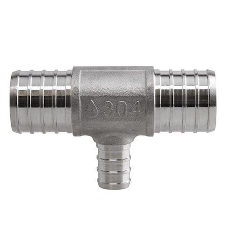 Plumbeeze 1 in. PEX X 1 in. D PEX Stainless Steel Tee PE-PS-T101005