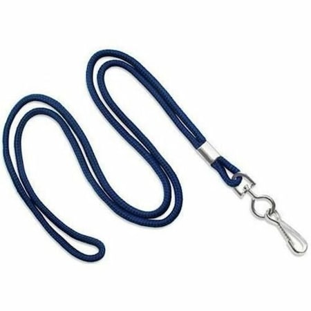 Brady LANYARD STANDARD, NAVY BLUE, ROUND WOVEN LANYARD W/NICKEL PLATED STEEL SWIVEL HOOK 2135-3003