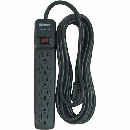 Southwire SurgeProtector, Black, 5-7/8in, 4Outlets 41515