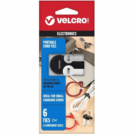 Velcro Brand Assorted Nylon Ties 6 pk VEL-30815-USA
