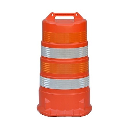 Traffix Devices/Vizcon Traffic Barrel, HDPE, 36 in H, Orange 18044-TB-EG-NB