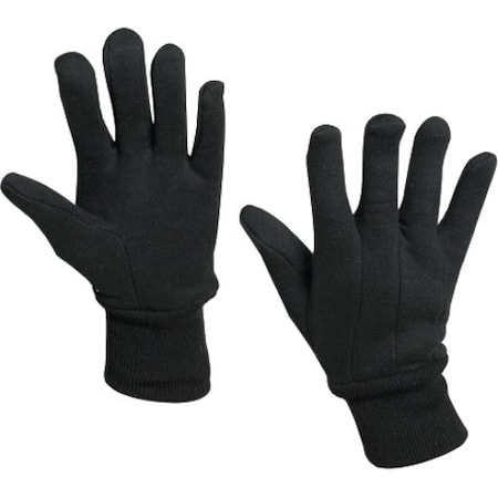Partners Brand Knit Gloves, Black, L, 12 PK GLV1012L